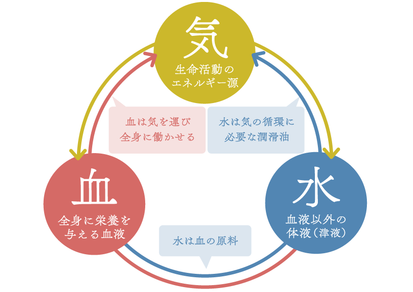 体内の気血（きけつ）が充実している状態